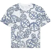 Schiesser Kurzarmshirt "150 Years" Rundhalsausschnitt, Baumwolle, Allover-Print
