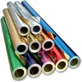 Folia Alu-Bastelfolie, (B)500 mm x (L)10 m, rot / gold