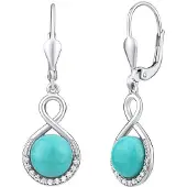 Silvego Silver earrings with natural Turquoise JST14710TU