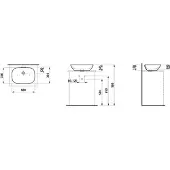 Laufen H8123027581091 WT-Schale INO 350x500x145