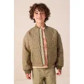 Sissy-Boy Bomberjacke Mit Smileymuster - Dunkelgrün | Größe: 122-128