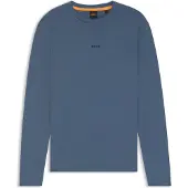 Hugo Boss Langarmshirt "TChark" Rundhalsausschnitt, Regular Fit, mit BOSS-Logo
