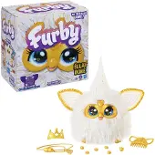Furby Golden Glow, sprachaktiviertes, im Dunkeln leuchtendes Plüschtier, interaktives Spielzeug, ab 6 Jahren