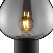 Brilliant Tischlampe Ligari, alu / grau / zink, für Wohn- / Esszimmer, Glas, Tischlampe