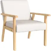 HOMCOM Sessel-64L x 70B x 72H cm-Cremeweiß | Gr.: onesize