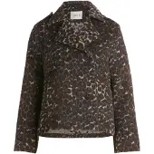 Cartoon Kurzblazer "Kurztrench mit Taschen", Damen, Gr. 34, beige (beige, braun), Obermaterial: 95% Polyester PES. 3% Polyacryl PAN. 2% Viskose CV., Blazer Kurzblazer