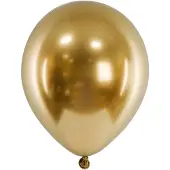 Party Deco Glänzende goldene Luftballons 46 cm 5 Stk