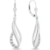 Brilio Silver - Sparkling silver earrings with zircons EA269W