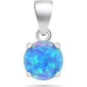Brilio Silver - Charming silver pendant with blue opal PT76WB