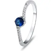 Brilio Silver - Fine silver engagement ring RI021W - Circuit: 54 mm