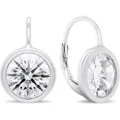 Brilio Silver Elegant silver earrings with clear zircons EA383W