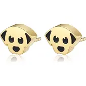 S`Agapõ S'Agapõ - Beautiful gold-plated earrings dog CLICK SCK159