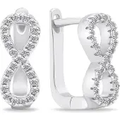 Brilio Silver Modern silver earrings Infinity EA658W