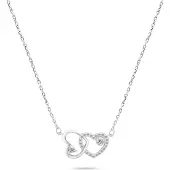 Brilio Silver - Charming silver necklace Hearts NCL51W