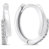 Brilio Silver - Fashion silver earrings with zircons EA558W