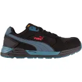 Puma Sicherheitsschuh Frontside Black/Blue Low nach EN ISO 20345:2011 S1P ESD HRO SRC schwarz Größe 47