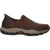 SKECHERS für Herren. 204810 Leder Slipper RF Respected Elgin Pantoffeln braun (42), Wohnung, Keine, Lässig