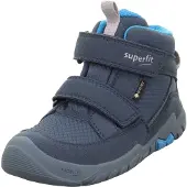 Superfit Barfußschuh "TRACE, WMS: mittel", Jungen, Gr. 34, Textil, blau, Lederimitat, Textil, unifarben, Schuhe Barfußschuh, Klettboots mit Wechselfußbett, Größenschablone zum Download