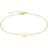 Liebeskind berlin Armband "Schmuck Geschenk Gold 375 Armkette Gold Collection", gold (gelbgoldfarben), Armbänder, Damen, 18,5cm, Gelbgold 375, Armband, mit Zirkonia (synth.)