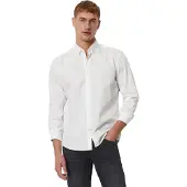 Marc O'Polo Marc OPolo Langarmhemd regular fit aus Bio-Baumwolle, Button-down-Kragen, mit Struktur