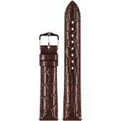Hirsch 12302810-1-20 Leder-Armband für Uhren Crocograin M 20 mm Braun