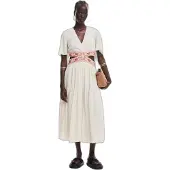 Desigual Sommerkleid Element 25SWVW98 Weiß Regular Fit