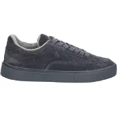 Blackstone Sneaker aus Veloursleder mit Schnürung, pflegeleicht, in Schwarz