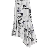 Desigual Midirock Breaking News 25WWFK07 Weiß Regular Fit