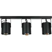 Licht-Erlebnisse Deckenstrahler 3-flammig E27 60 cm lang Schwarz schwenkbar drehbar Metall Deckenlampe Deckenleuchte Wohnzimmer Jugendzimmer