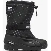 Sorel Youth Flurry Print Winterstiefel, Black, 32