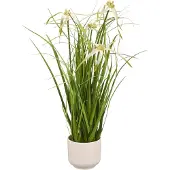 Creativ Green Kunstgras "Grasbusch Sternsegge" mit Blüten