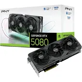 PNY GeForce RTX 5080 Triple Fan, GeForce RTX 5080, 16 GB, GDDR7, 256 Bit, 7680 x 4320 Pixel, PCI Express x16 5.0