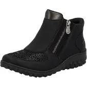 Rieker Schlupfboots "Ready2GO" Stiefelette, Casual-Boots, Profilsohle, mit seitlichem Reißverschluss