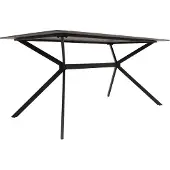 Mendler Esszimmertisch MCW-O58, Esstisch Sinterstein Metall, Marmor-Optik 160cm schwarz-gold