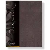 Dommelin Spannbettlaken Braun (Satin 300TC)-90 x 210 cm