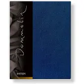 Dommelin Spannbettlaken Navy (Satin 300TC)-100 x 220 cm
