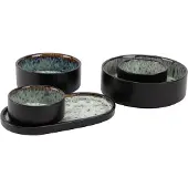 Palmer Snackschalen Coco Porzellan Blau 5-teilig Tapas-Set