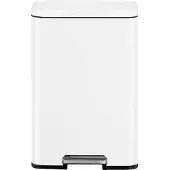 EKO - Madison Treteimer 50 Liter - Stainless Steel Plastic - Matt Weiß