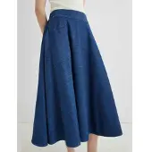 Marella für Damen. 2523106014200 Figur-Rock blau (42), Lässig, Denim