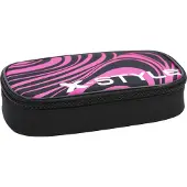 Eberhard Faber 577480 - Jumbo Schlampermäppchen Neon Pink / Schwarz, Federmäppchen mit Reißverschluss, großem Hauptfach und Innentasche