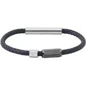 Police PEAGB0001131 Herren-Armband Urban Texture Leder Grau