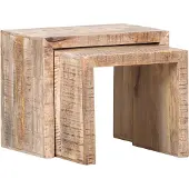 Gutmann Campesino Beistelltisch 2er Set aus Mangoholz