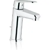 GROHE Eurodisc-Cosmopolitan Einhand-Waschtischbatterie, S-Size, Ausladung 110mm, Zugstangen-Ablaufgarnitur, 23049002