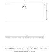 Hoesch Duschwanne MUNA 1700x750x30mm we