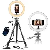 Pro Ringlicht Stativ 10"- 52-167 cm - Bluetooth Fernbedienung - 3000-6500K