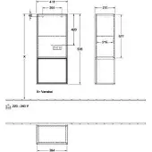 Villeroy & Boch Villeroy und Boch Finion Seitenschrank G540GMGF 41,8cm, links, Emotion, Regal unten Olive Matt, Glossy white lacquer