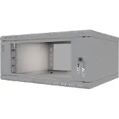 Direktronik Rack Cabinet 19" 4U, 450mm, Glass Door, Grey S-RC19-4U-450GG