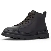 Camper für Herren. K300535-001 Brutus+ black leather ankle boots (42), Leder, Schwarz, Wohnung, Keine, Lässig