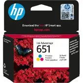 HP 651 Tri-color Original Ink Advantage Cartridge, Standardertrag, Cyan, Magenta, Gelb, Tinte auf Farbstoffbasis, 1 ml, 1 Stück(e), Multipack