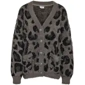 Noisy May Strickjacke "NMFLYNN L/S V-NECK KNIT CARDIGAN NOOS" Materialmix, loose fit